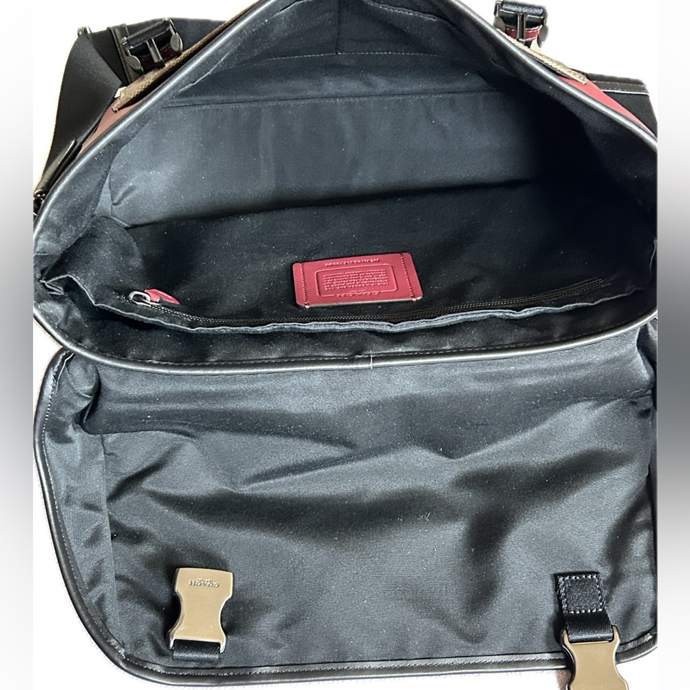COACH Ranger Messenger Gender Neutral ColorBlock Leather & Signature C Canvas - Picture 12 of 14